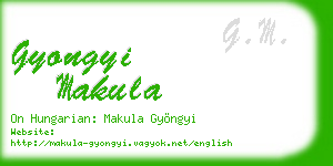 gyongyi makula business card
