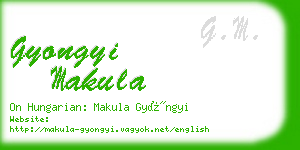 gyongyi makula business card